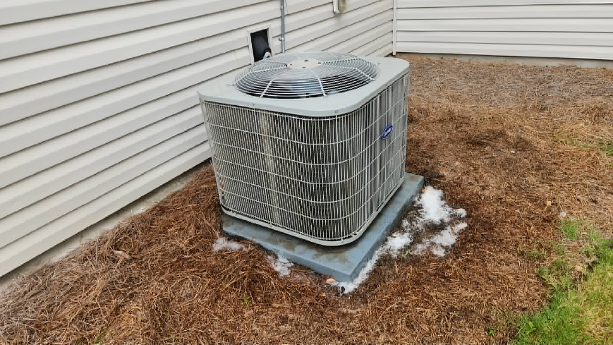 The same Carrier condenser rinsed clean after chemical treatment